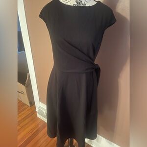 Black Wrap Tie Dress